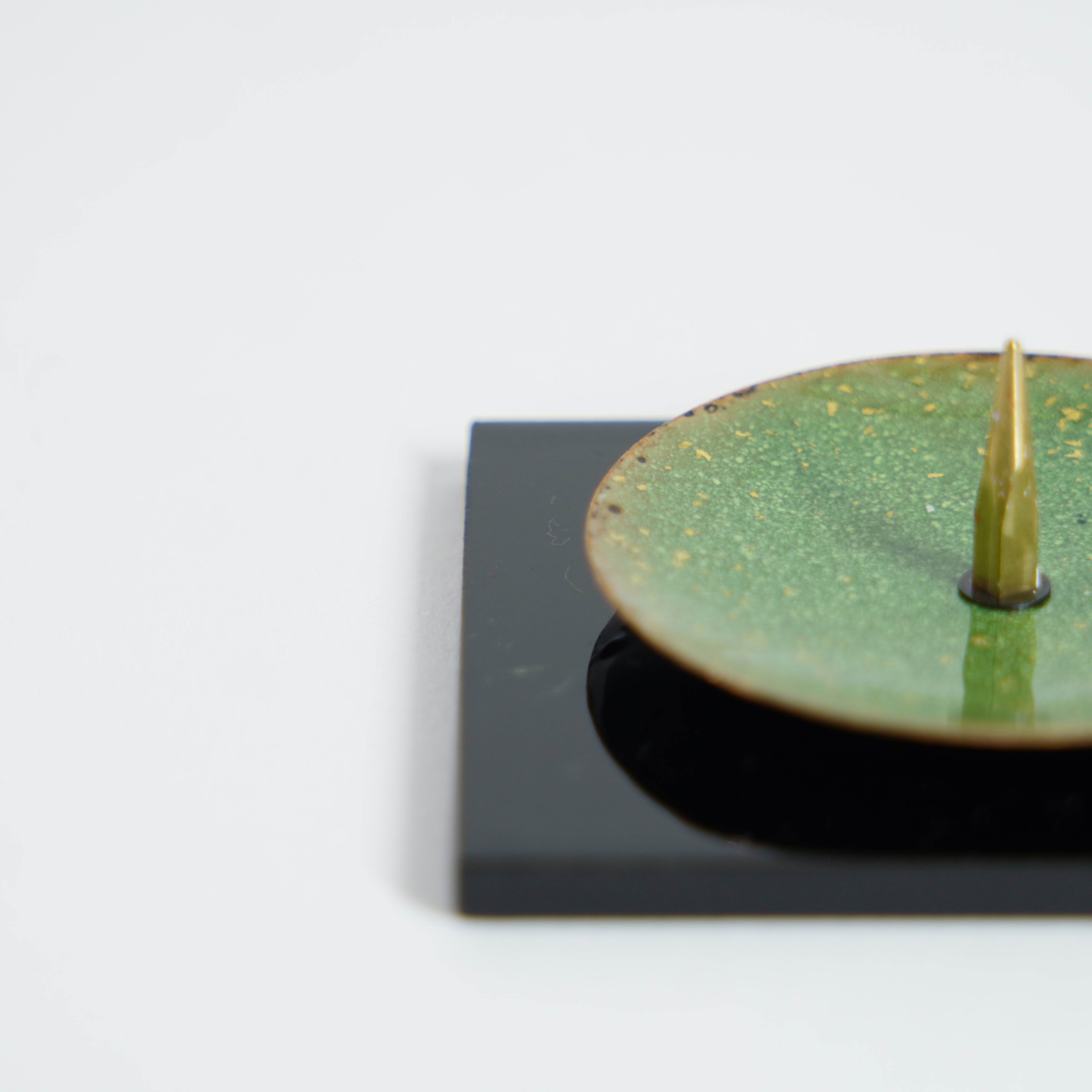 Candle Holder / Kyoto Cloisonne (Shippo-yaki) / Green