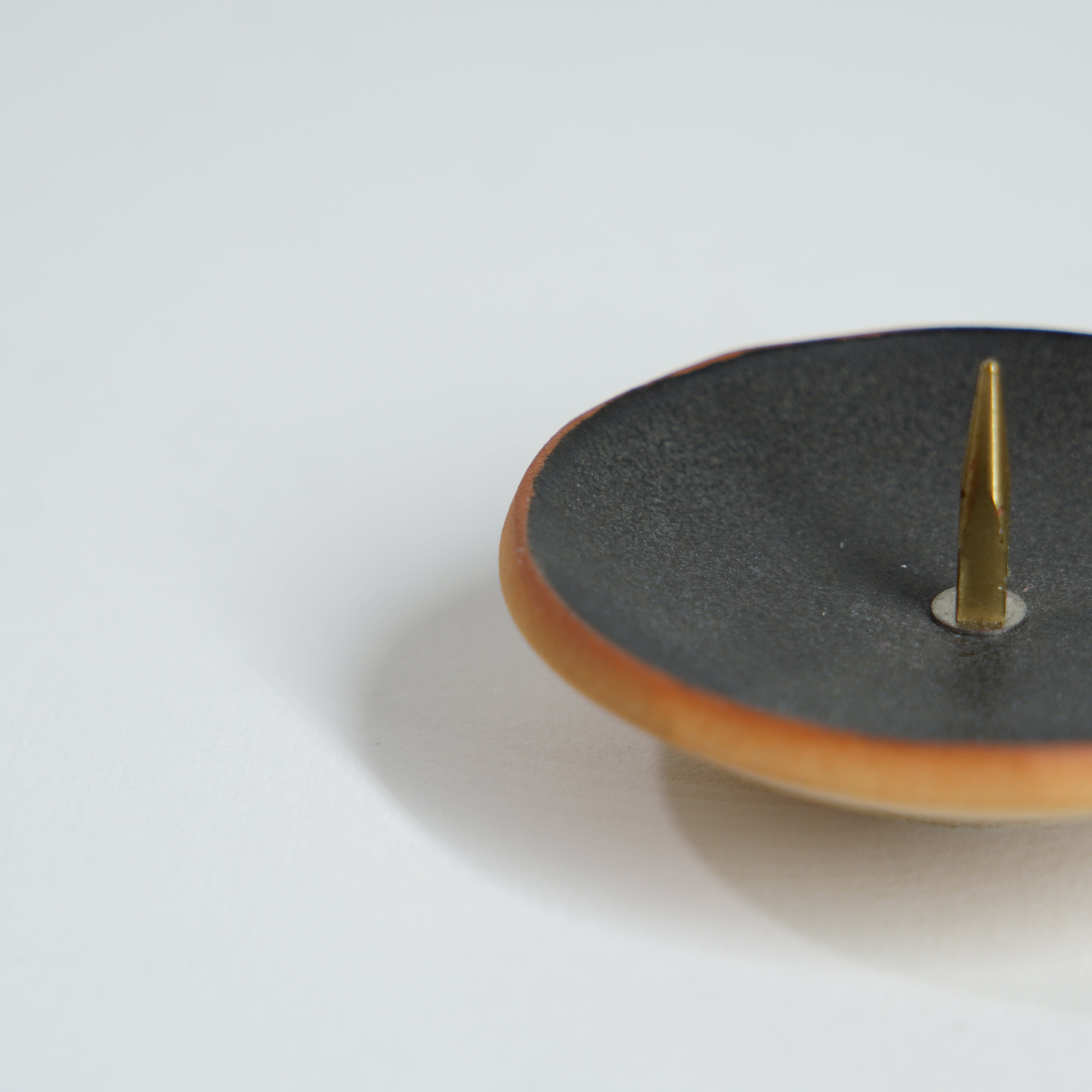 Kyo-yaki Candle Holder / Elegant Black Glaze