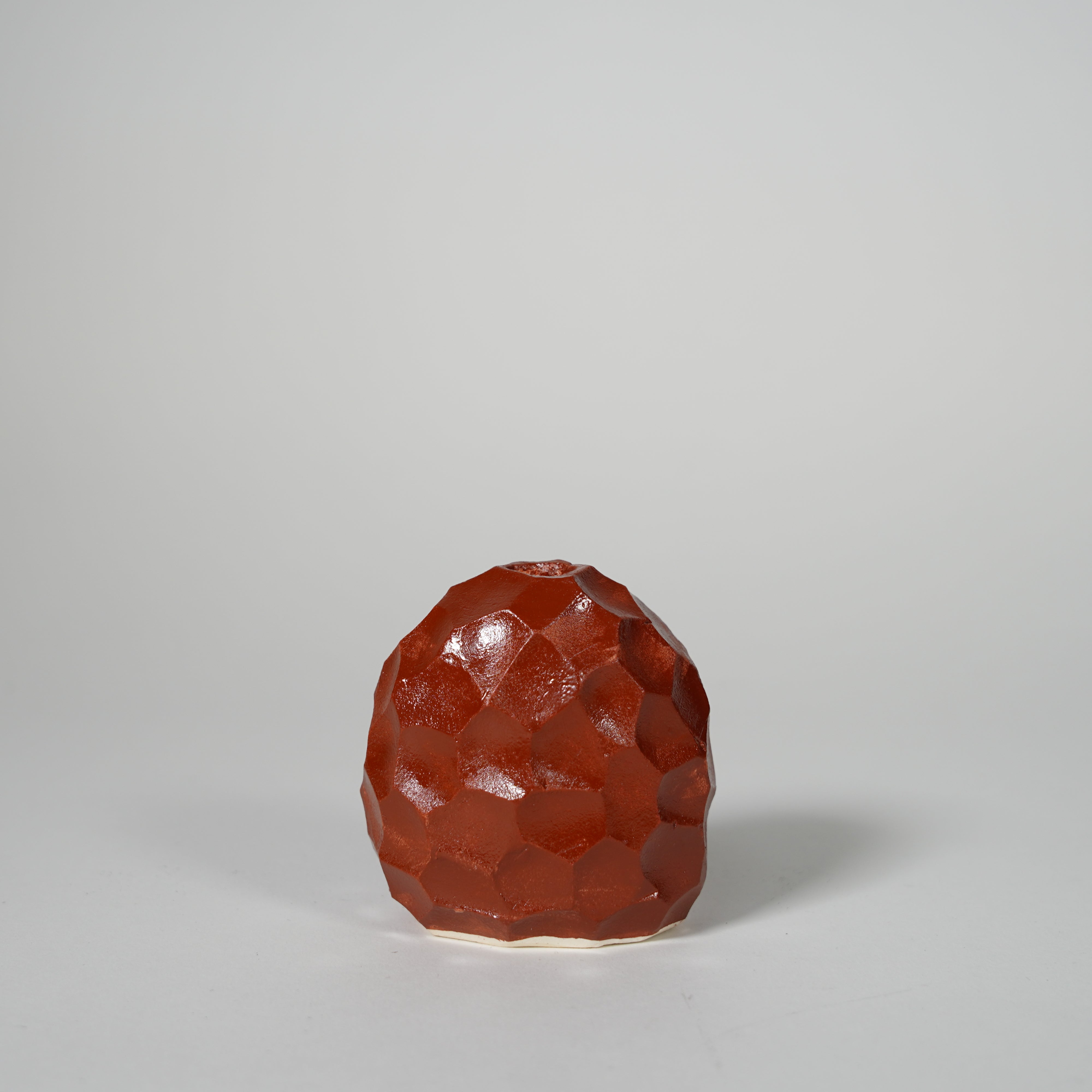 Mini Single Flower Vase / Kyo-yaki / Red