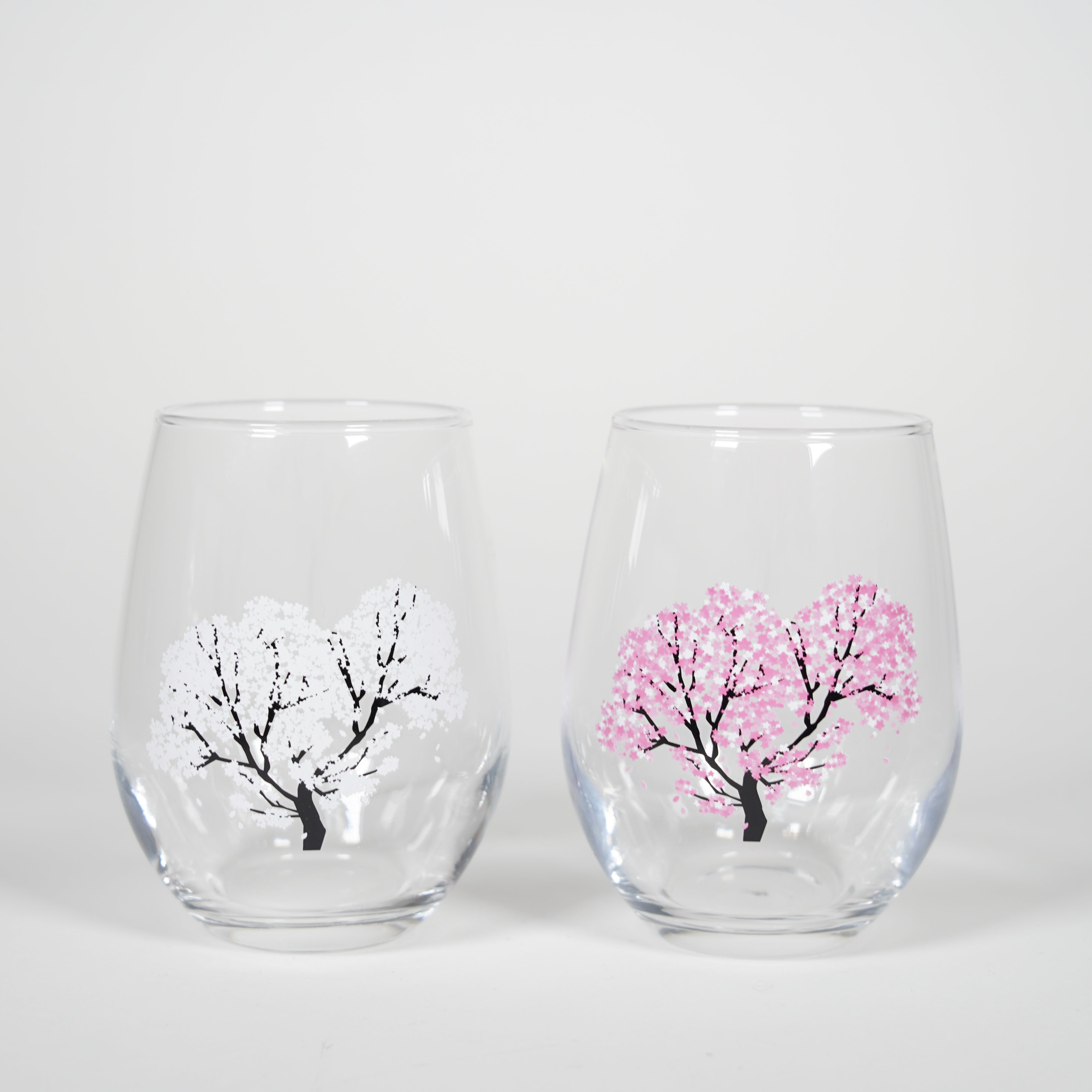 Fiore di ciliegia fredda / set di vetro gratuito