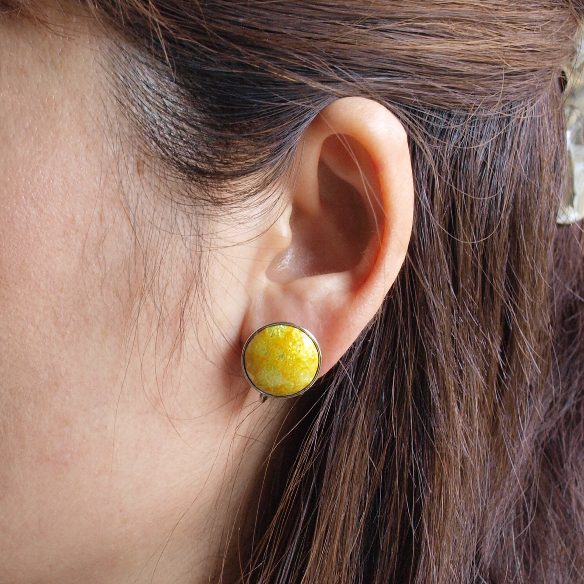 Boucles d'oreilles rondes / 15 mm / suke / 6 couleurs