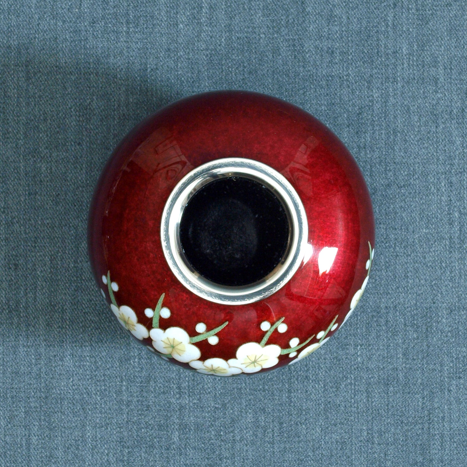 Vase rond / rouge transparent / shikyunko