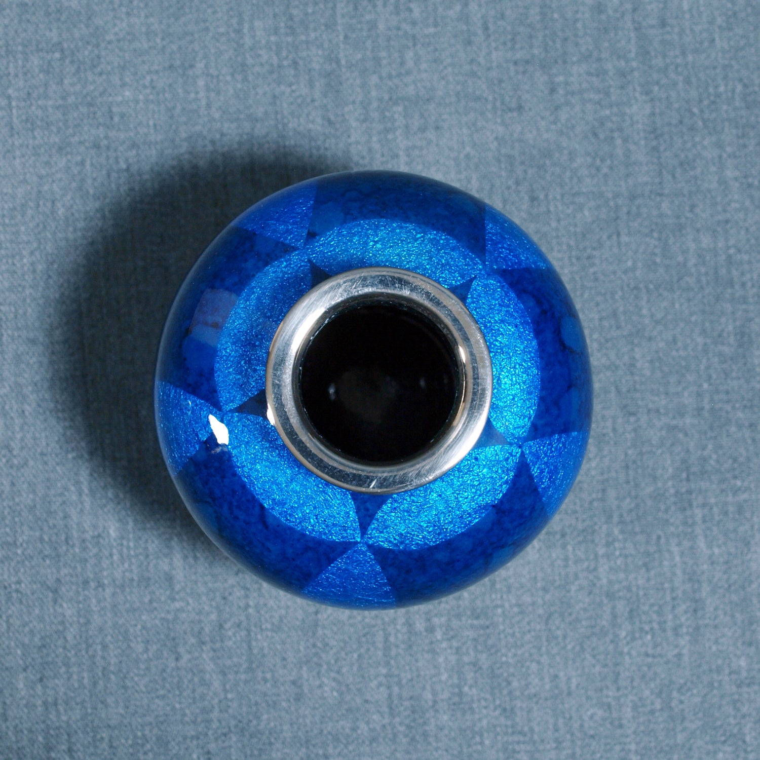 Aroma Burner / Owari Cloisonne / Shippo Pattern / Translucent Navy