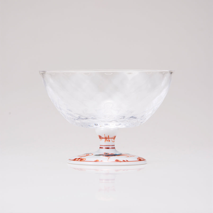 Dessert Glass / Red Bird / Plaid