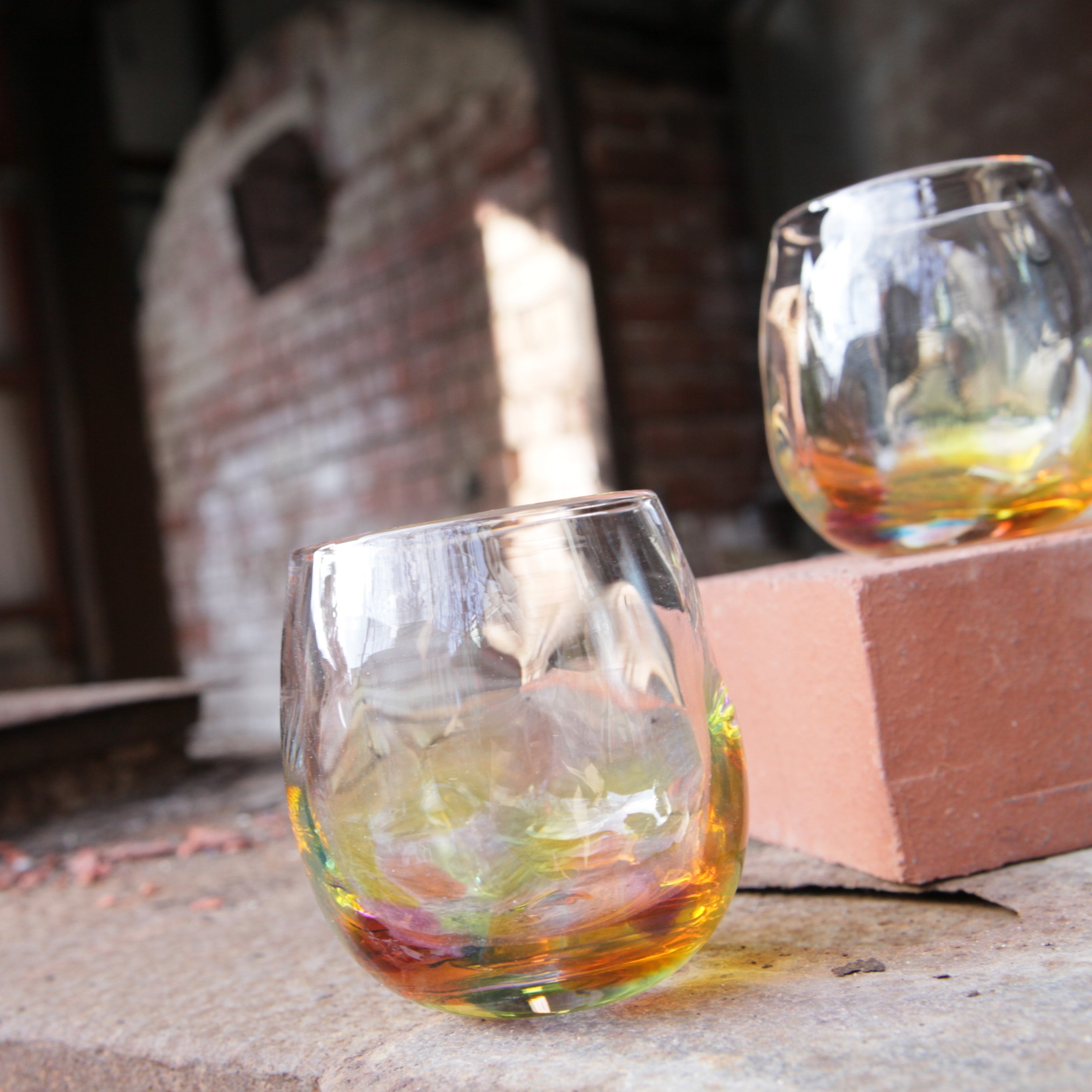 Hizen Vidro / Rainbow Droplet Glass / Unique Shape