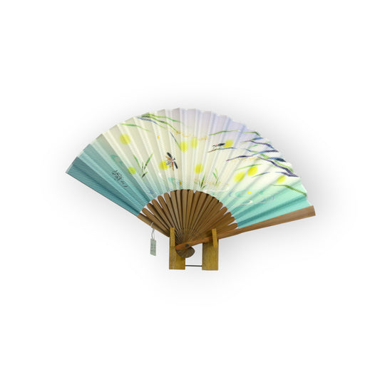 Kaga Yuzen Japanese Folding Fan / Firefly