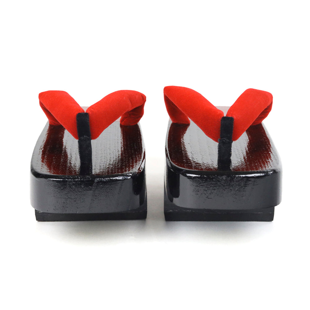 Sandali giapponesi / nero e rosso