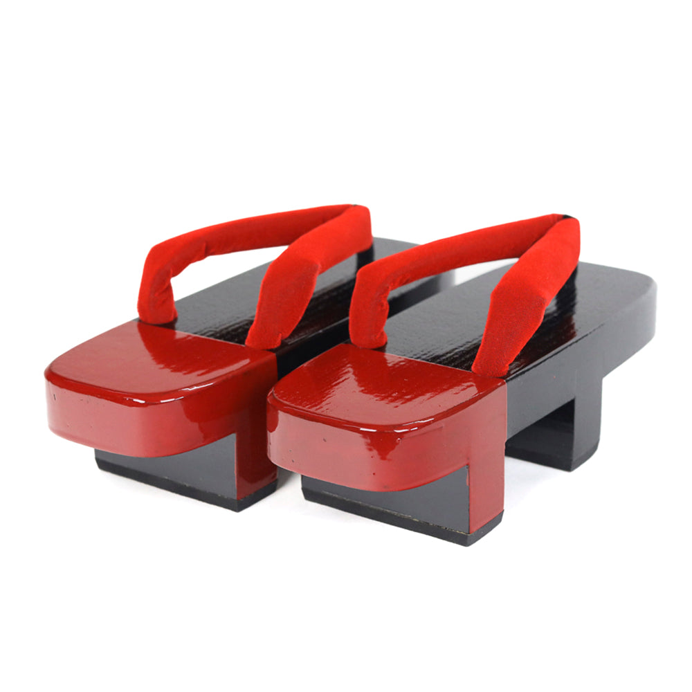 Sandali giapponesi / nero e rosso