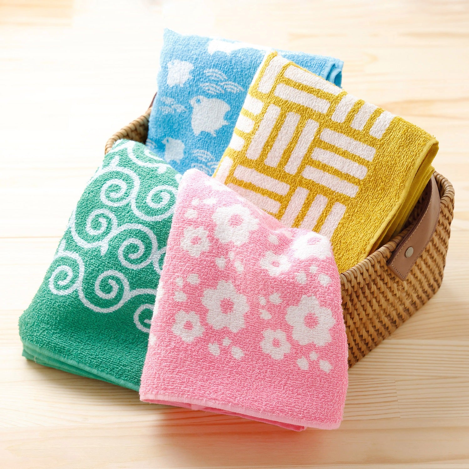 Senshu -Handtuch / Japanisch traditionelles Muster / Set von 5