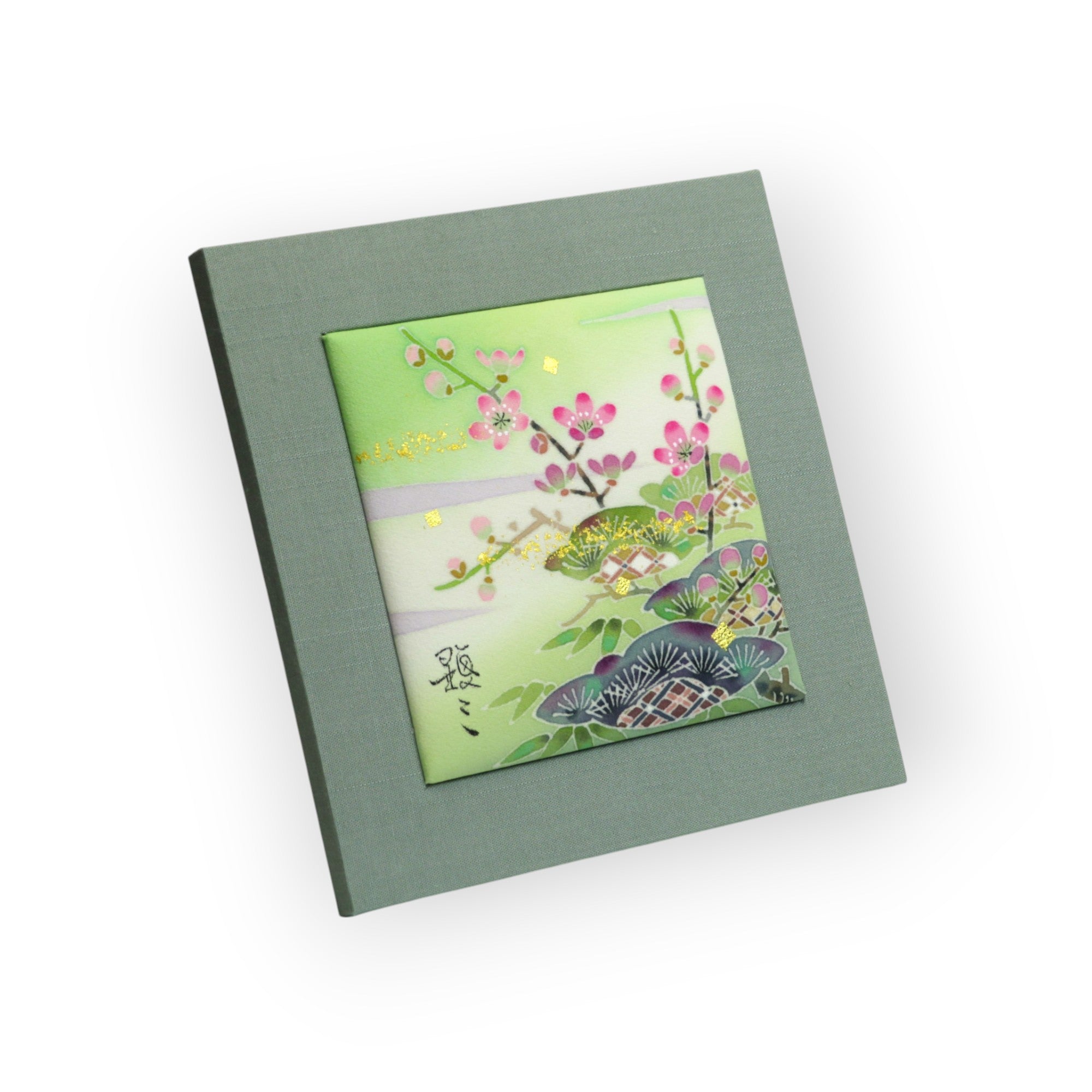 Kaga Yuzen Panel / Pine Bambuspflaume