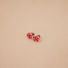 Plum Blossom Earrings -Red-