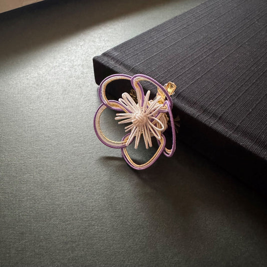 Plum Blossom Clip -Purple-