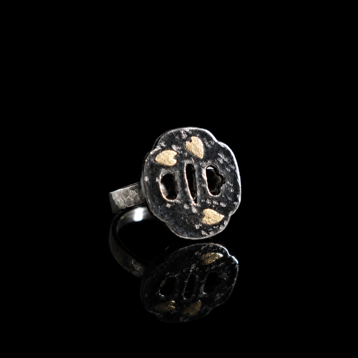 Anneau argenté / Katana Hand Guard