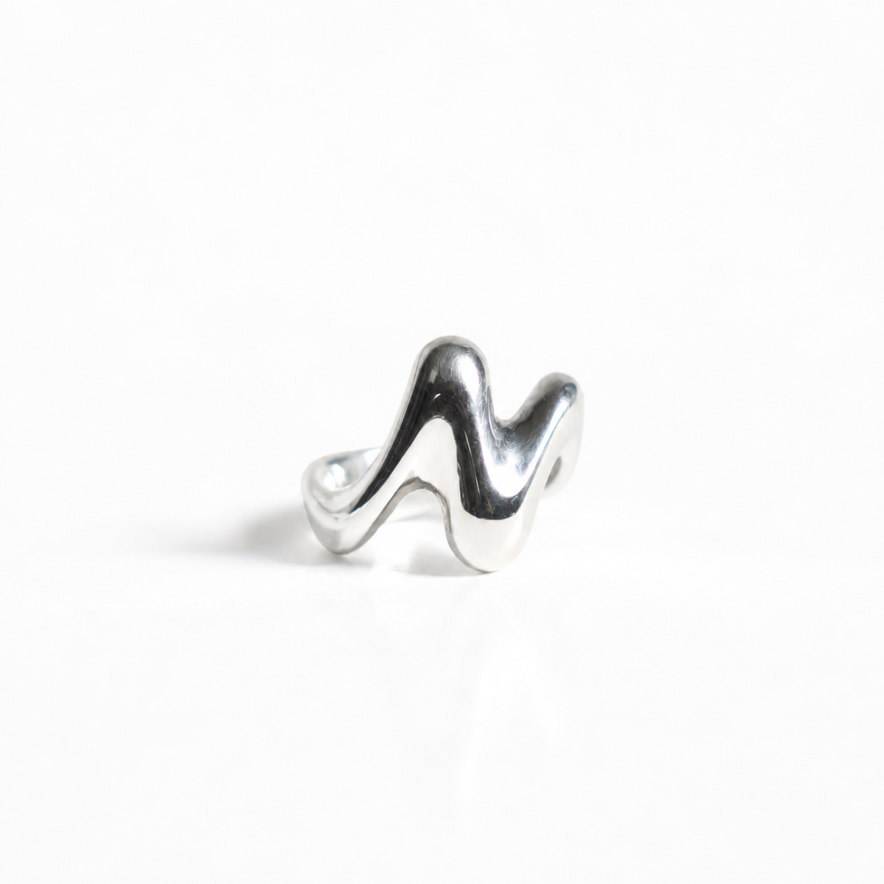 Anneau d'argent / vague