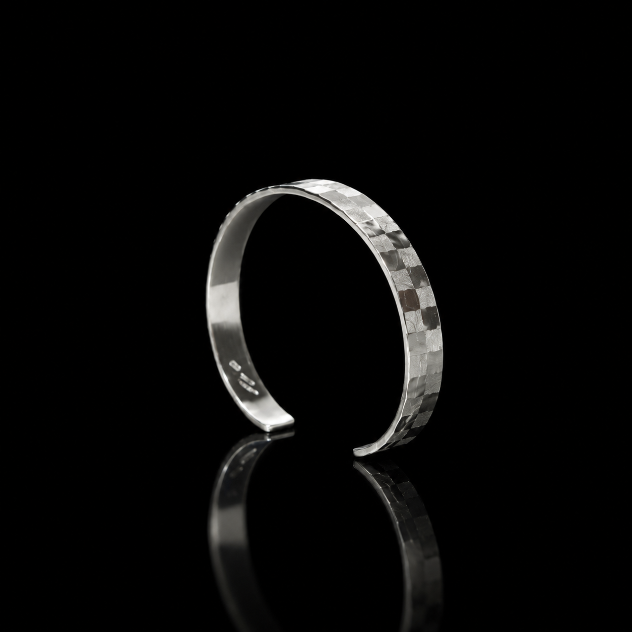 Silver Bangle / 2-Row Ichimatsu
