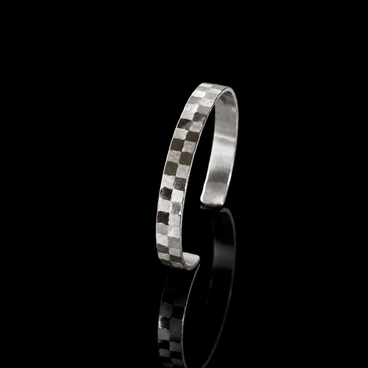 Silver Bangle / 2-Row Ichimatsu