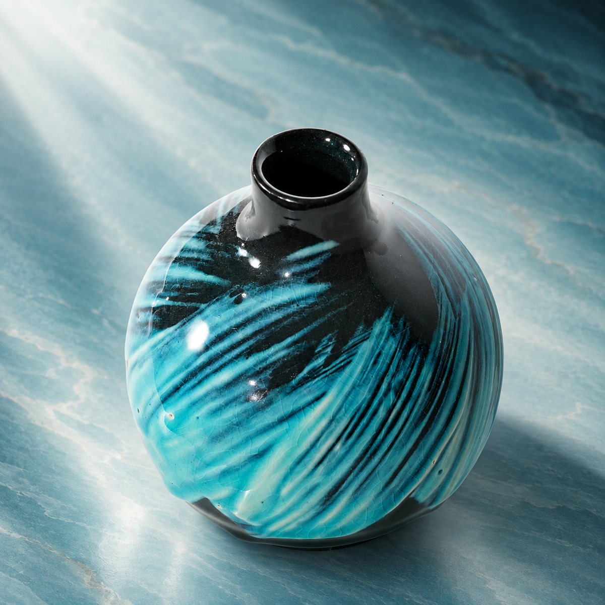 Single-Flower Vase / Blue Glaze / No.4