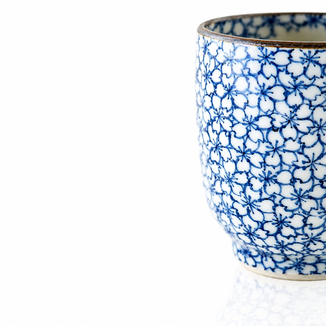 Kyoto Teacup / Blue Cherry Blossom