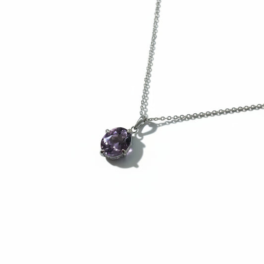 925 Sterling Silver / Amethyst Necklace
