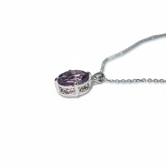 925 Sterling Silver / Amethyst Necklace