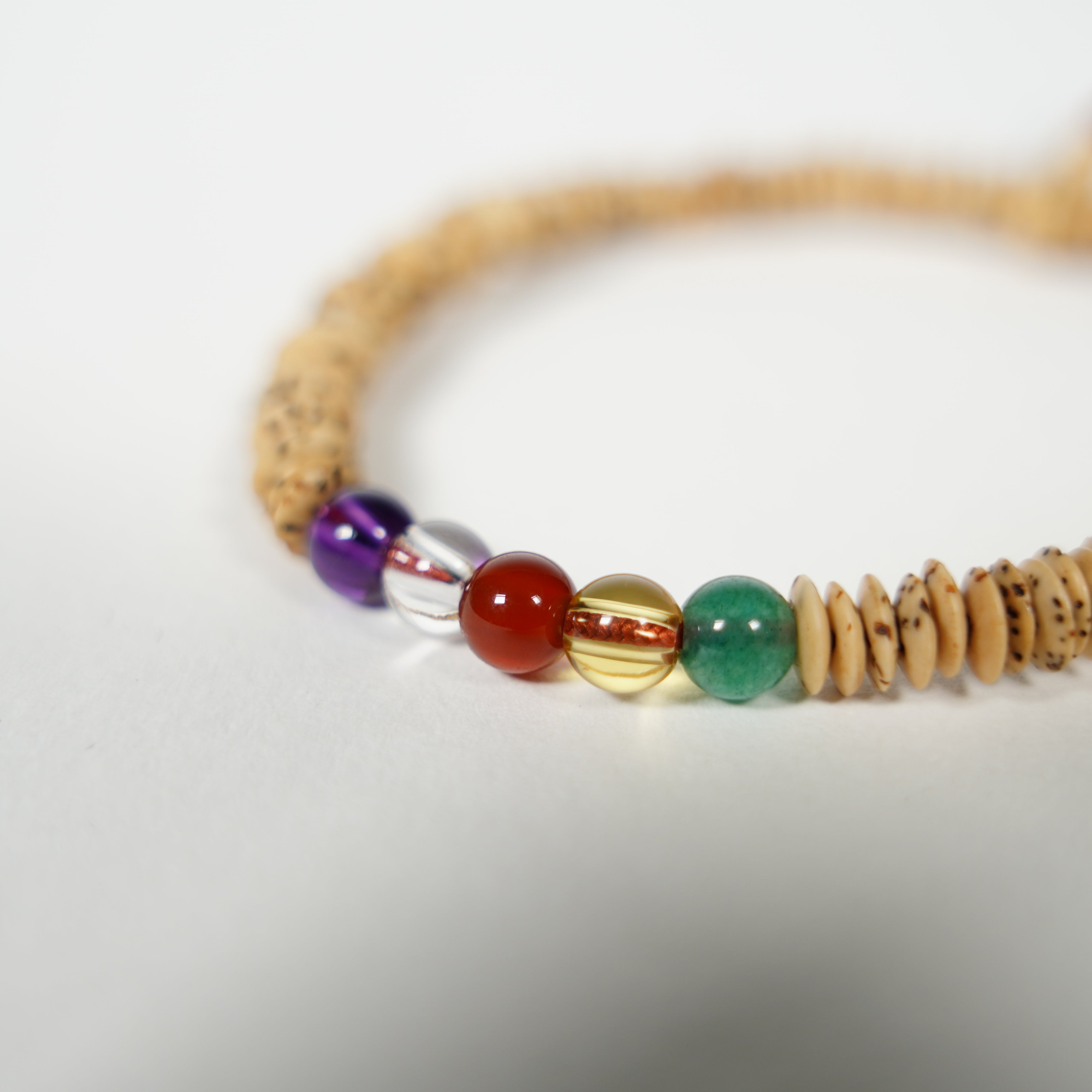Bracciale Goshiki Nenju / White / 108 perline