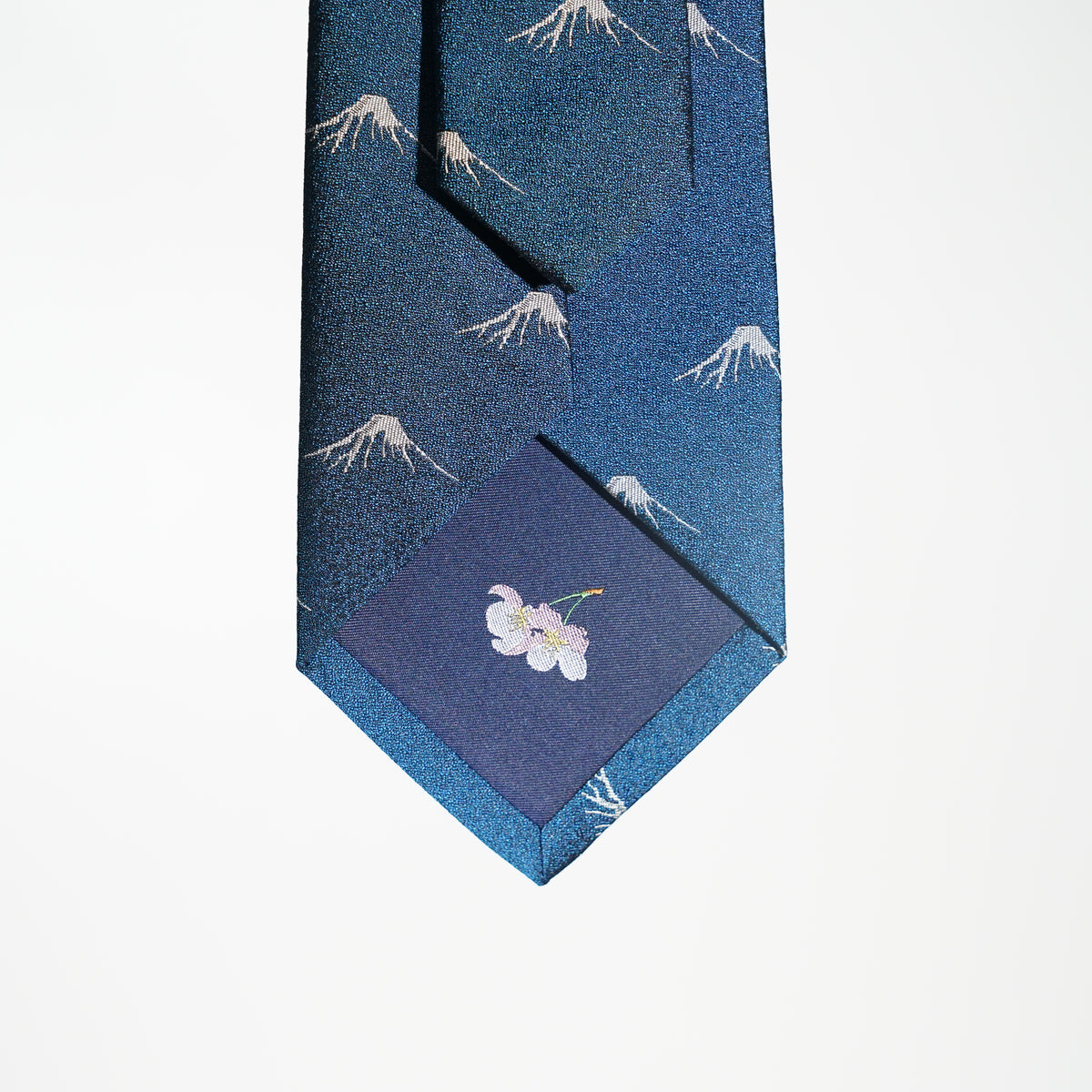 Silk Tie / Mt.Fuji / Single Crest / Blue