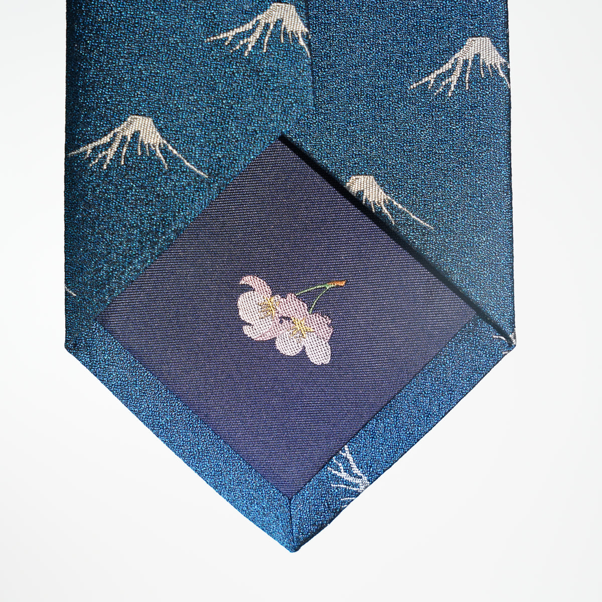 Silk Tie / Mt.Fuji / Single Crest / Blue