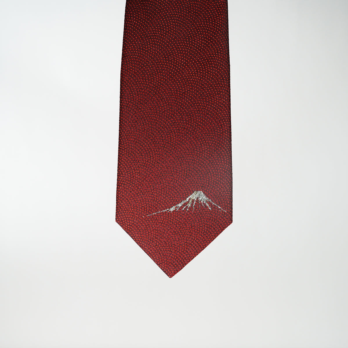 Silk Tie / Mt.Fuji / Crimson & Gold
