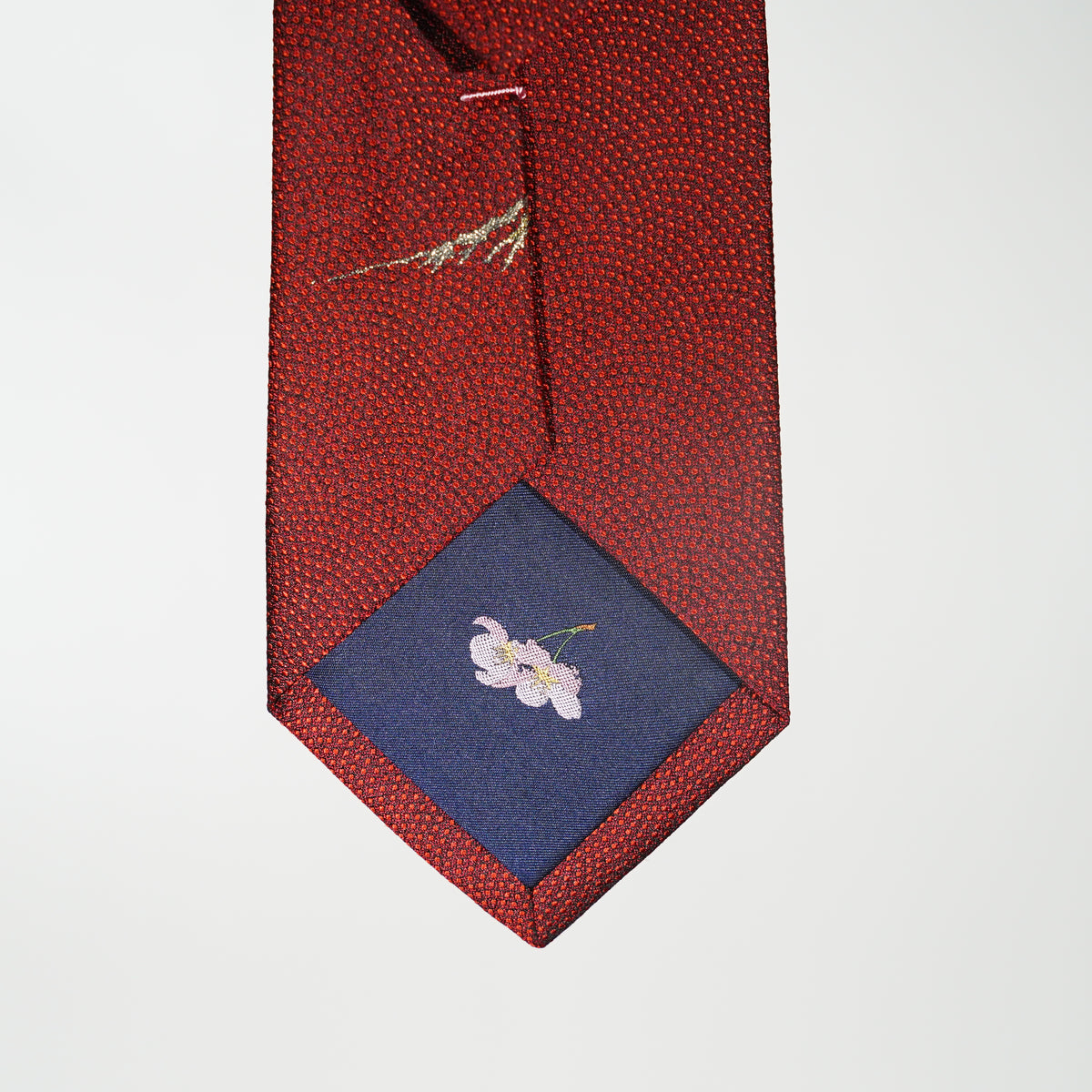 Silk Tie / Mt.Fuji / Crimson & Gold