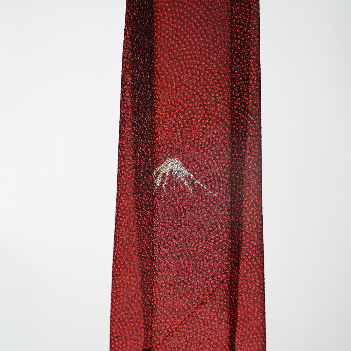 Silk Tie / Mt.Fuji / Crimson & Gold