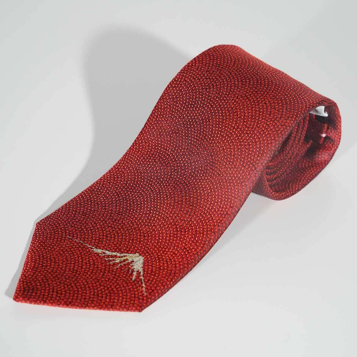 Silk Tie / Mt.Fuji / Crimson & Gold