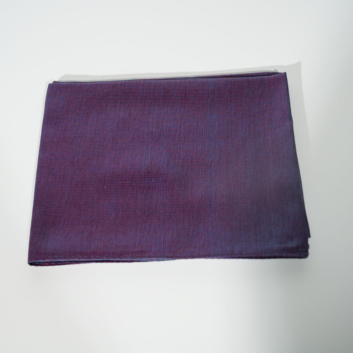 Silk Scarf / MOKU / Red Warp & Blue Weft