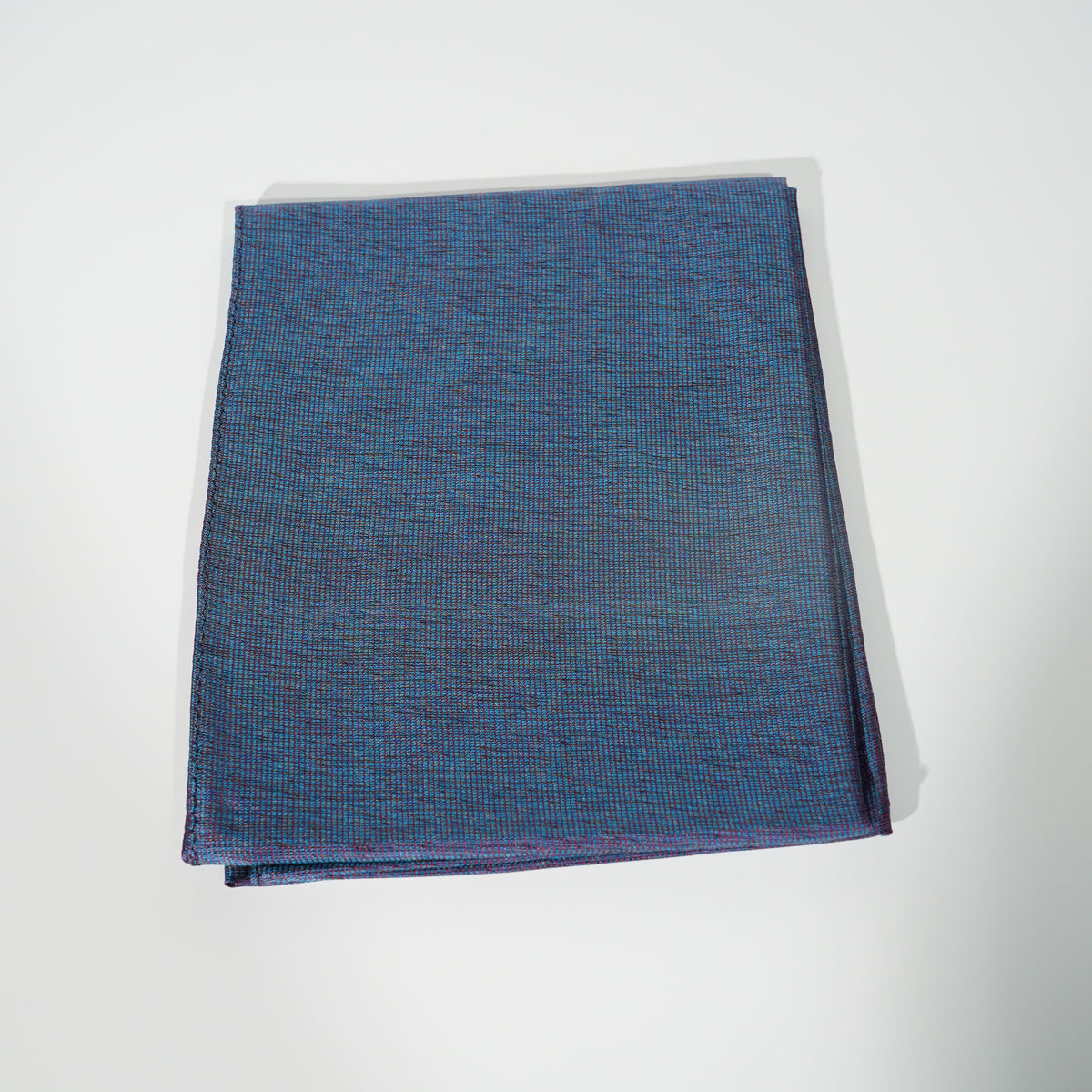 Silk Scarf / MOKU / Red Warp & Blue Weft