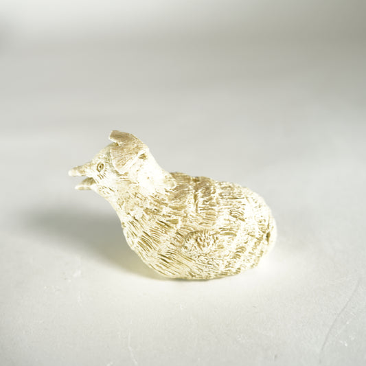 Ceramic Quail Figurine / White