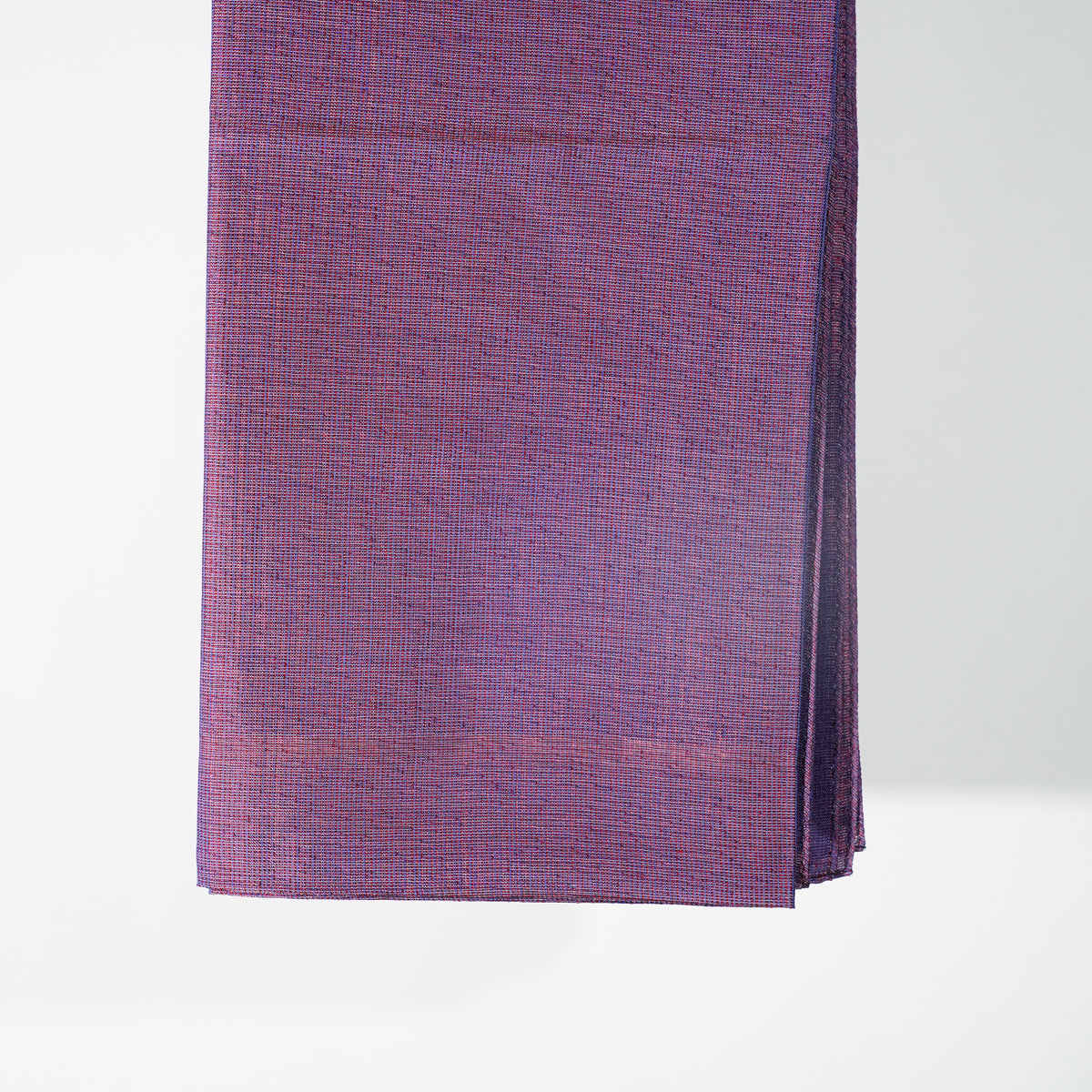Silk Scarf / MOKU / Blue Warp & Red Weft