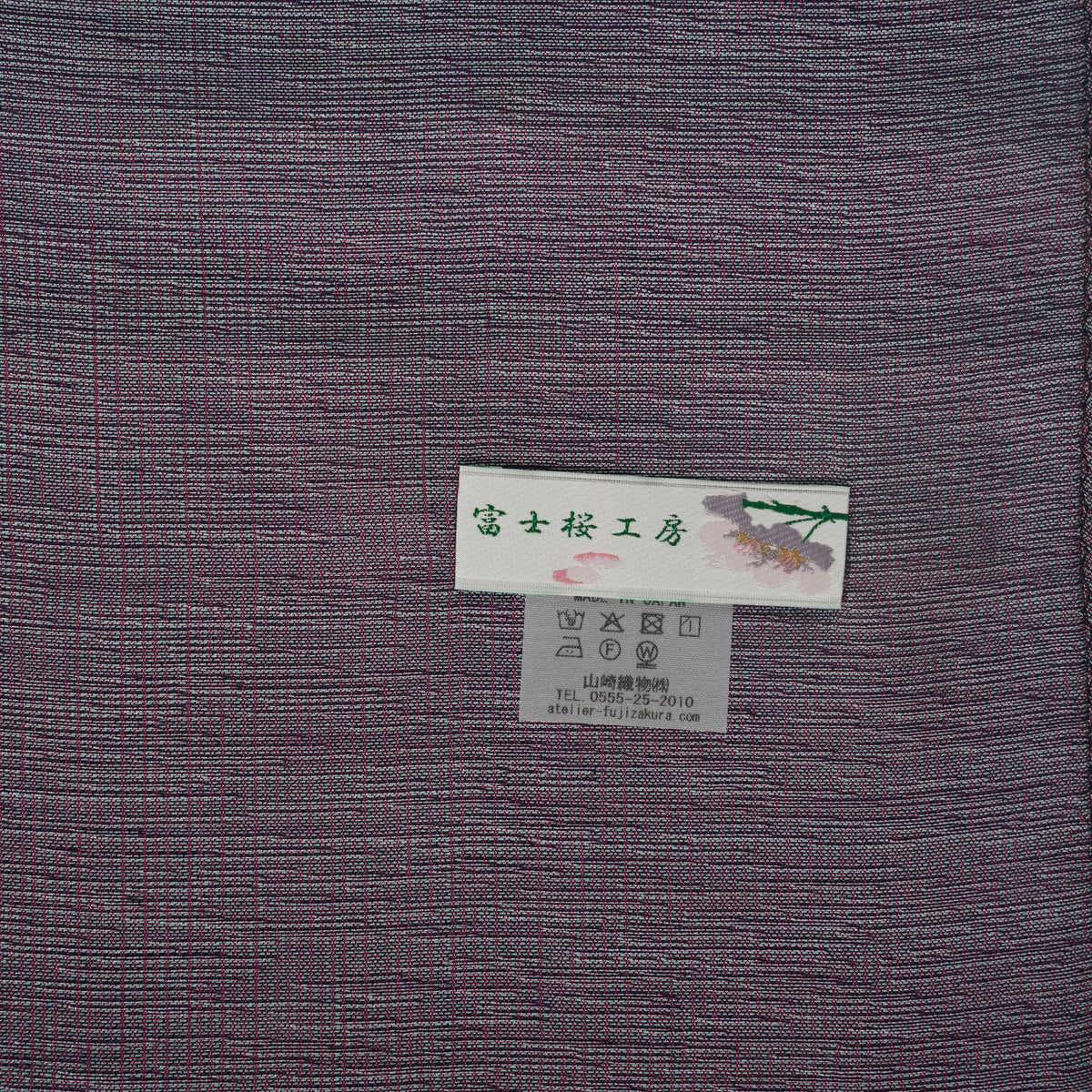 Silk Scarf / MOKU / Red Warp & Light Blue Weft