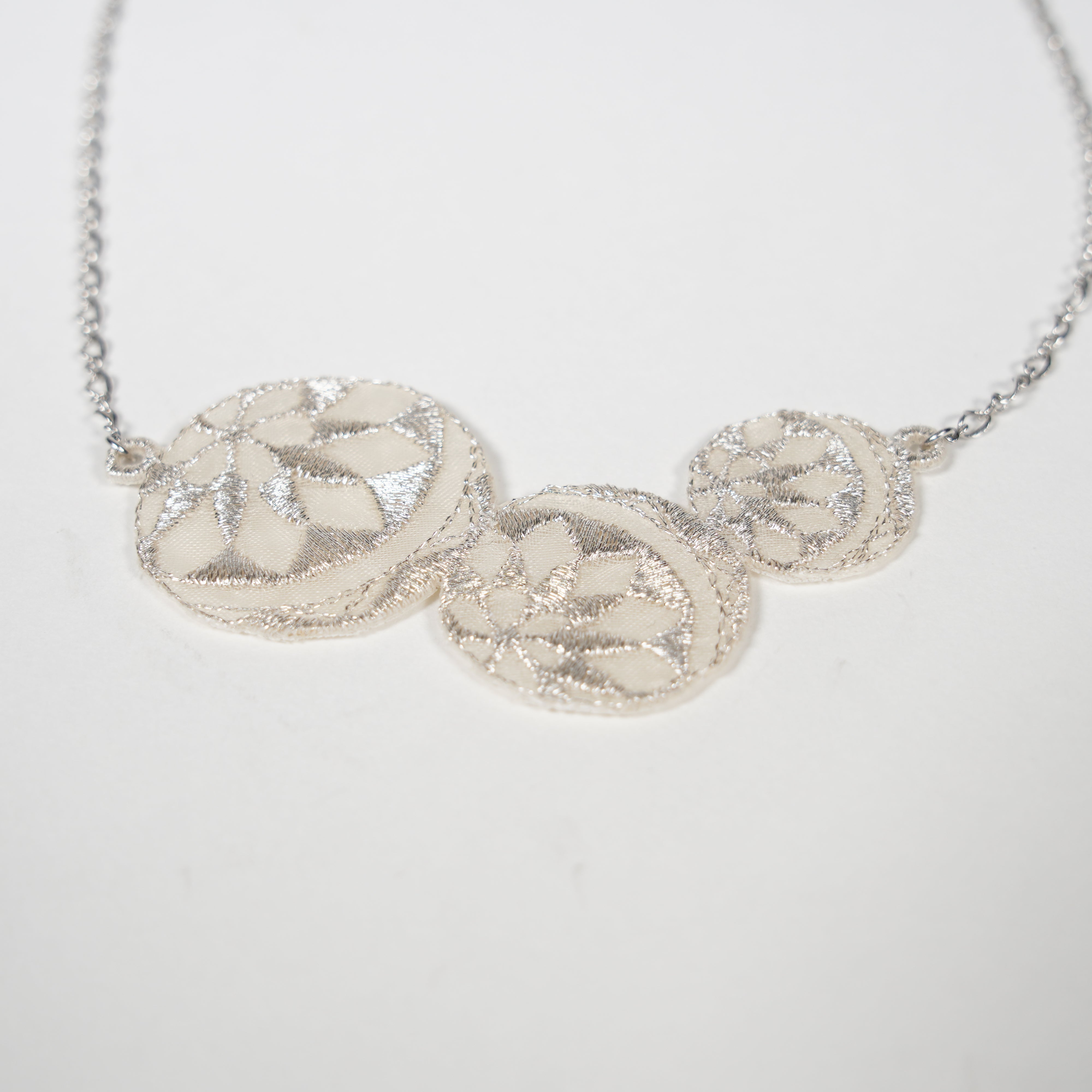 Embroidered Necklace / Metallic Thread / Kyoto Temari Ball