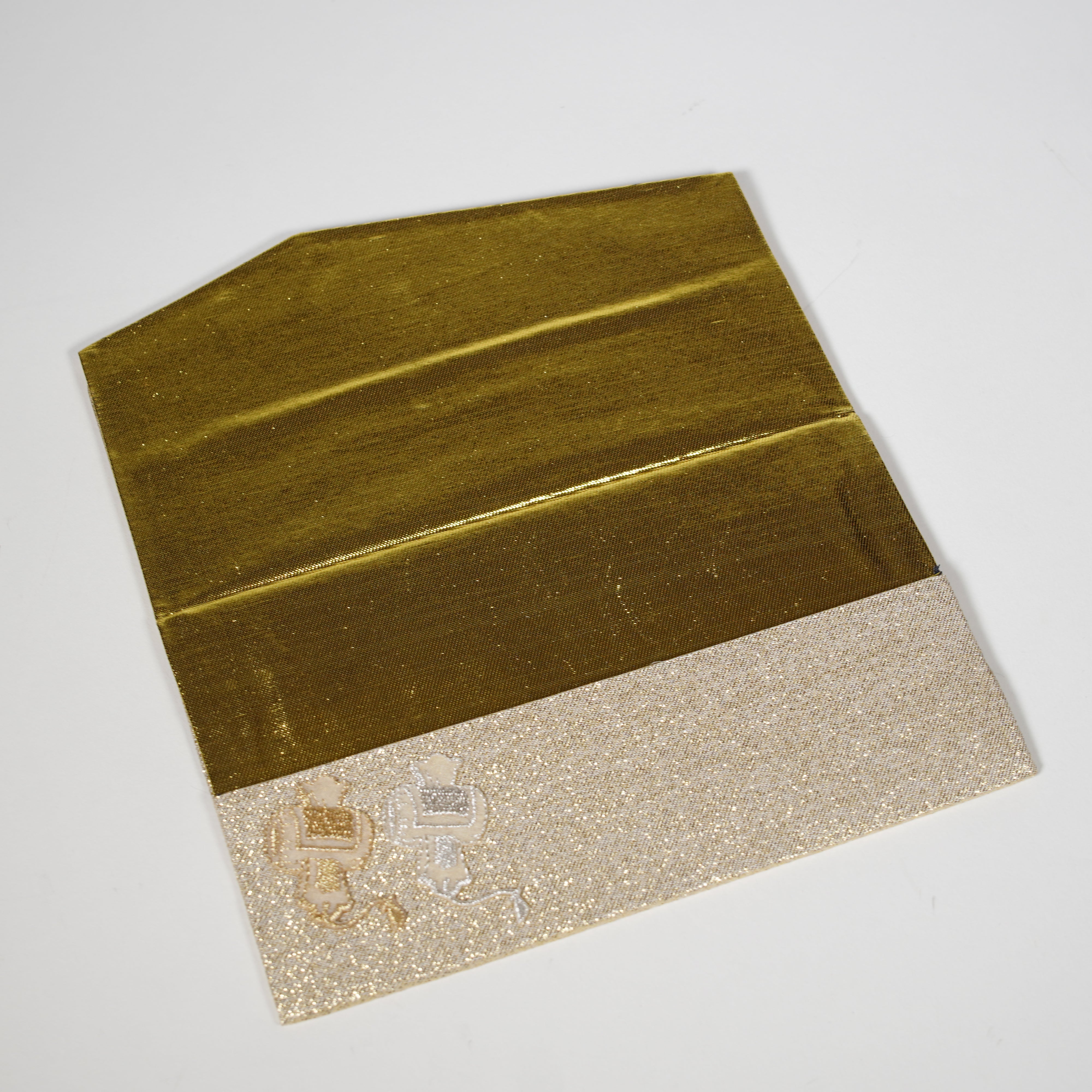 Fortune Pouch / Metallic Thread / Gold & Silver (Ticket Case)