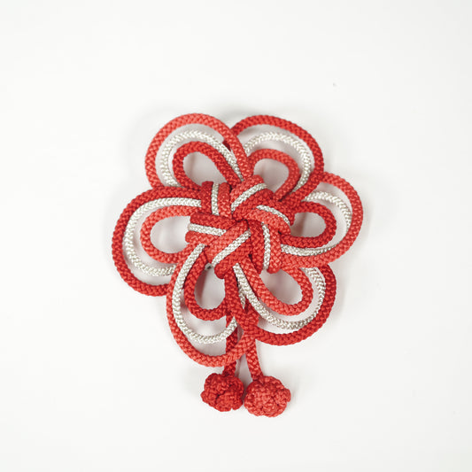 Plum Knot Hair Ornament / Red