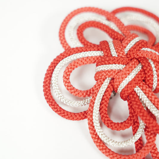 Plum Knot Hair Ornament / Red