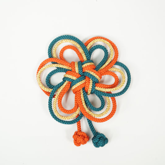 Plum Knot Hair Ornament / Orange