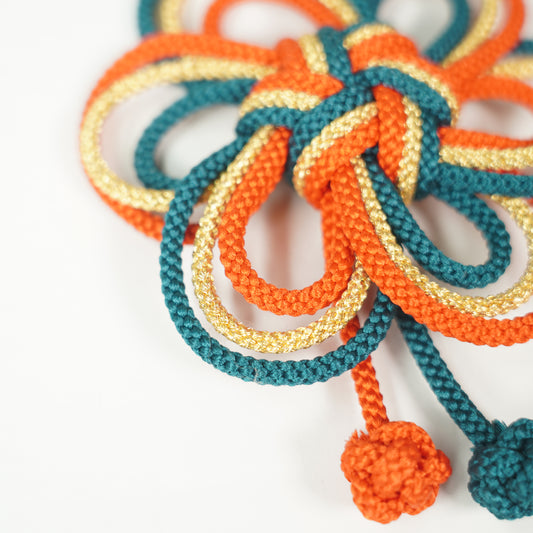 Plum Knot Hair Ornament / Orange