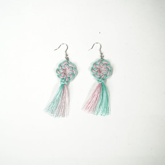 Aioi Knot Pierced Earings / Pink&Blue