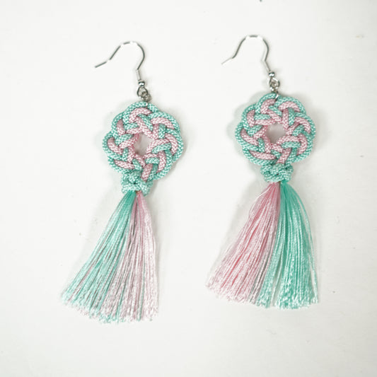 Aioi Knot Pierced Earings / Pink&Blue