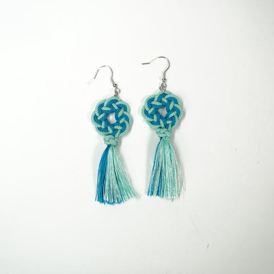 Aioi Knot Pierced Earings / Light Blue