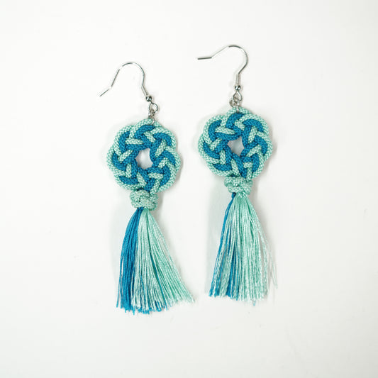 Aioi Knot Pierced Earings / Light Blue