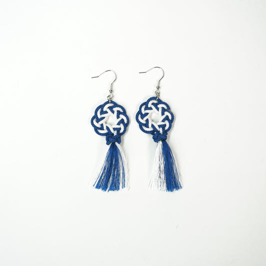 Aioi Knot Pierced Earings / Blue