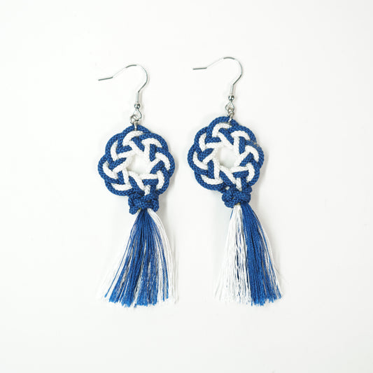 Aioi Knot Pierced Earings / Blue