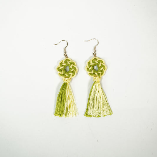 Aioi Knot Pierced Earings / Green