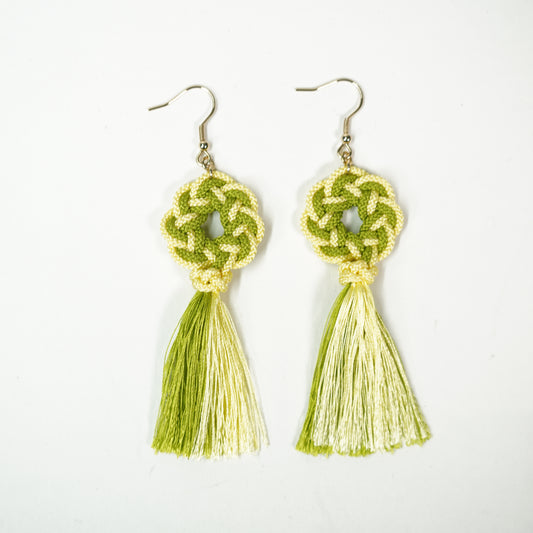 Aioi Knot Pierced Earings / Green